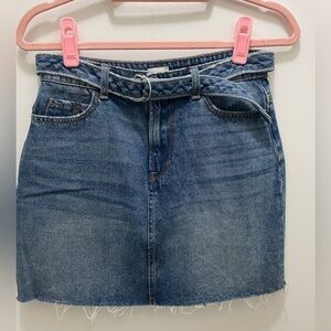 Denim mini skirt